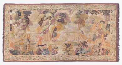 Antique 19th Century Brussels Handloom Tapestry