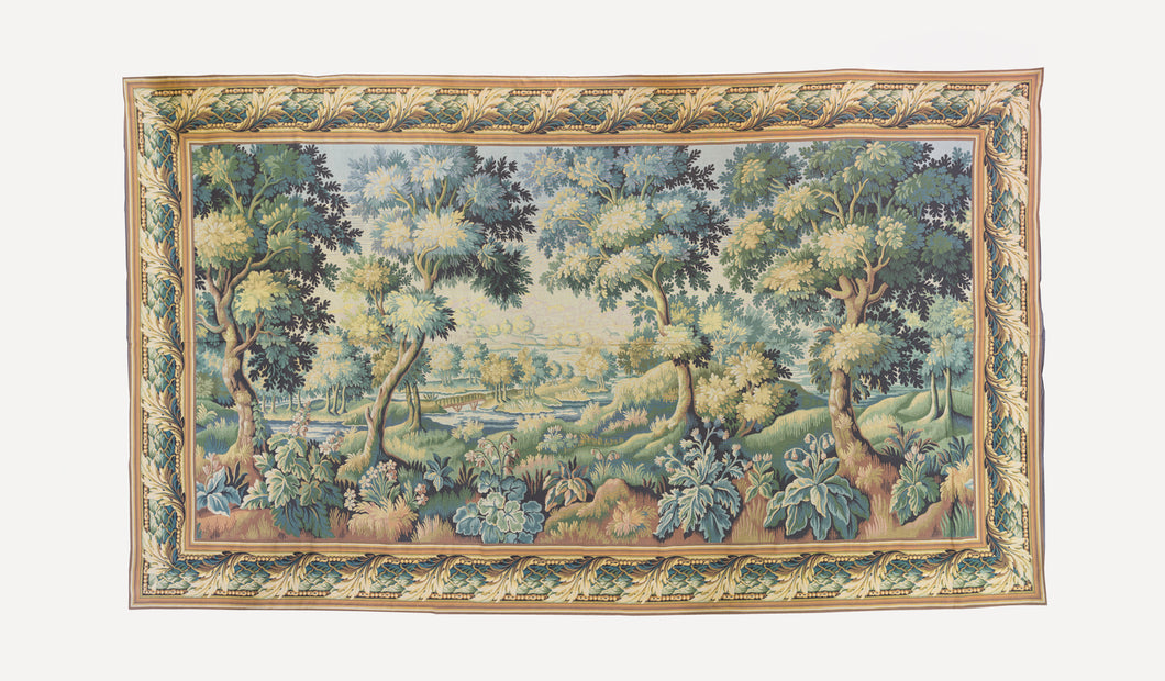 Late 20th Century French Verdure Style Landscape Tapestry