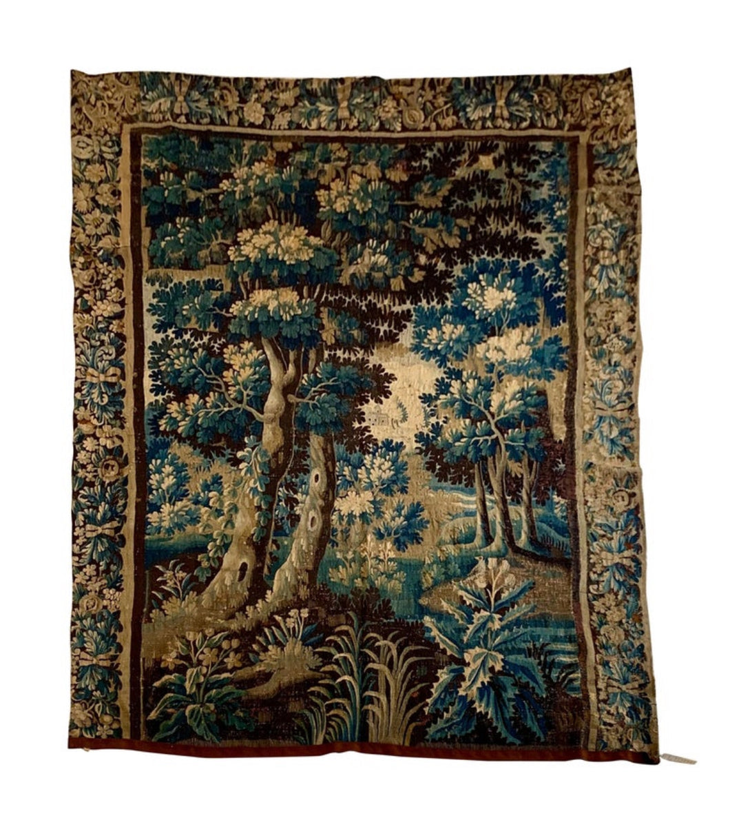 Antique 17th Century Flemish Verdure Tapestry