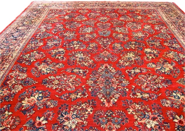 Oversize Antique Sarouk Carpet