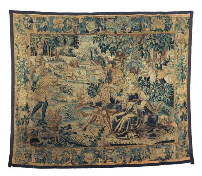 Antique 16th Century Flemish Historical Tapestry