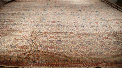 Pair of Antique Oversize Indo-Kashan Carpets