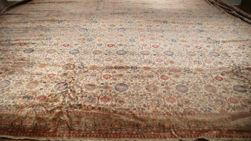 Pair of Antique Oversize Indo-Kashan Carpets