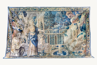 Antique 17th Century Flemish Mythological Tapestry depicting Mercury, Janus, and the Sabine Women