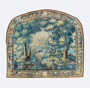 Pair of Antique 17th Century Flemish Verdure Tapestries