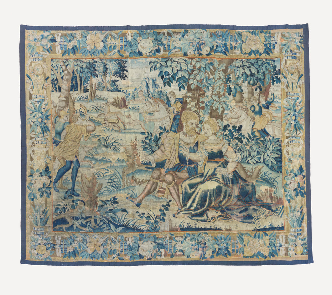 Antique Mid-16th Century Flemish Historical Tapestry