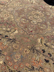 Antique Kayseri Silk & Metallic Thread Tapestry/ Carpet
