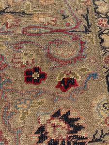 Antique Kayseri Silk & Metallic Thread Tapestry/ Carpet