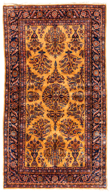 Antique Manchester Wool Kashan Carpet