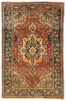 Antique Mohtasham Kashan Carpet