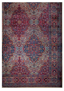 Antique Oversize Persian Lavar Carpet