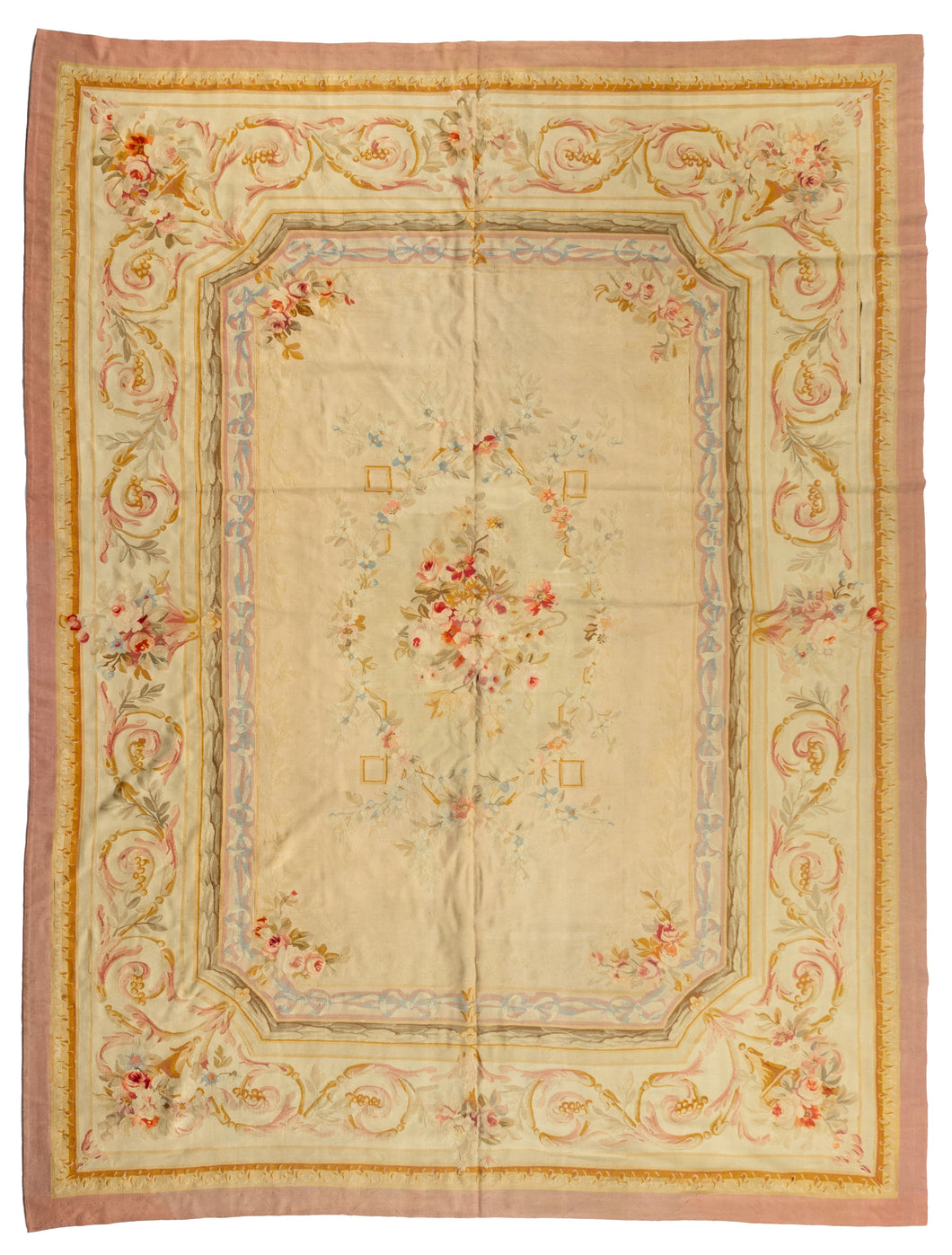 Antique Late 19th Century French Aubusson Tapestry/ Carpet