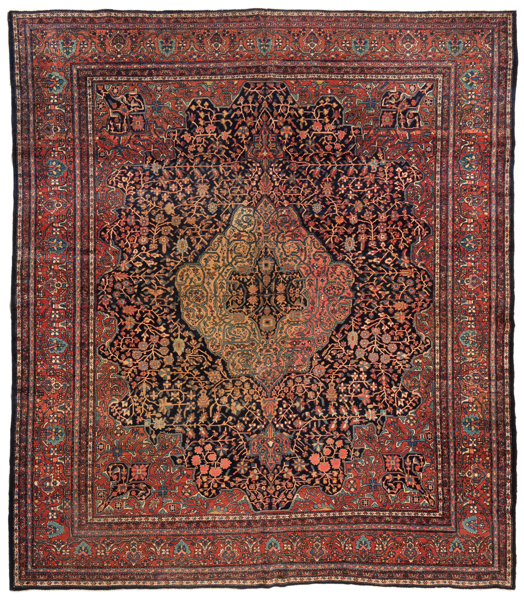 Antique Farahan Sarouk Carpet