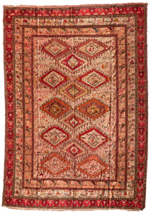 Antique Soumak Silk Carpet