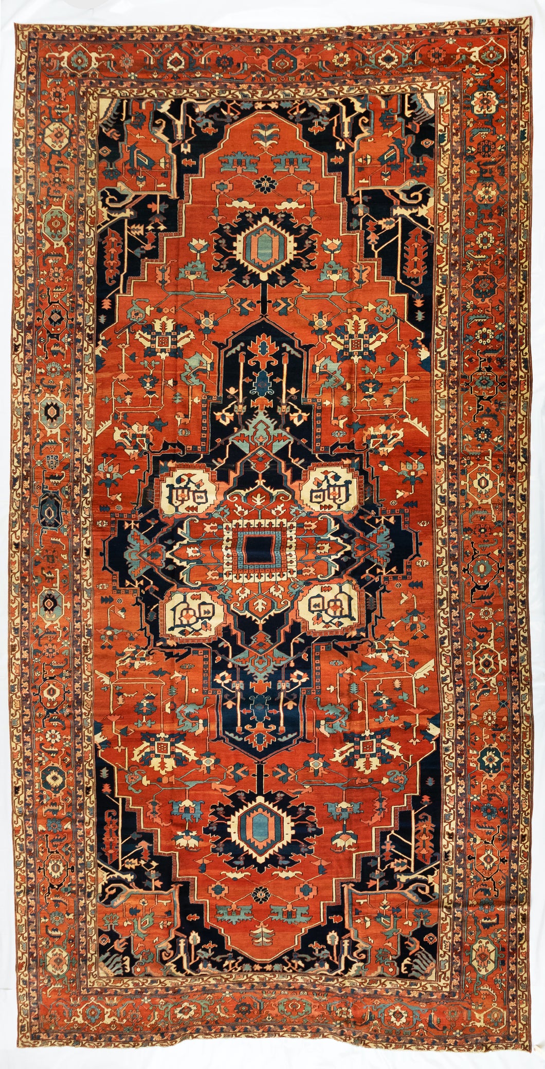 Antique Serapi Oversize Carpet