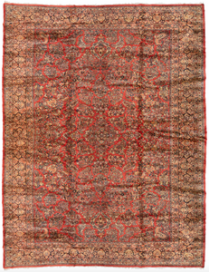 Antique Sarouk Oversize Carpet