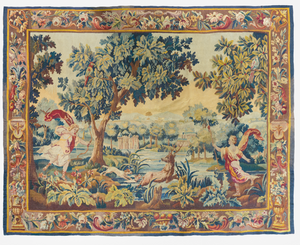 Antique 19th Century French Aubusson Tapestry