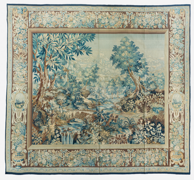 Antique 19th Century French Verdure Tapestry