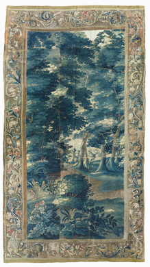 Antique 17th Century Baroque Flemish Verdure Tapestry