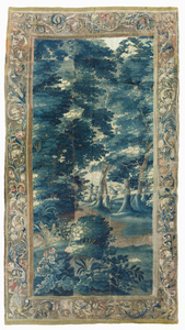 Antique 17th Century Baroque Flemish Verdure Tapestry
