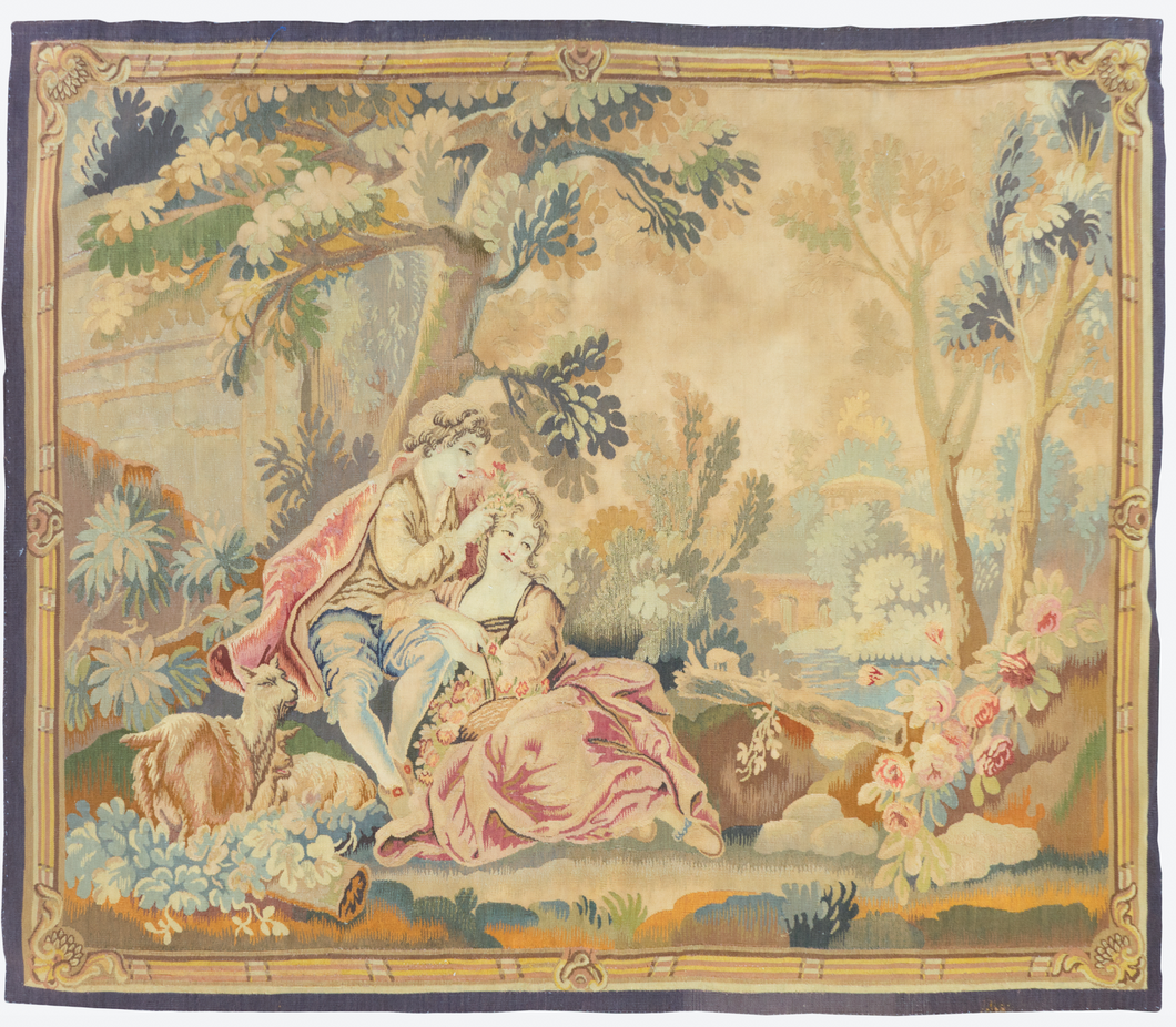 Antique 19th Century French Aubusson Tapestry