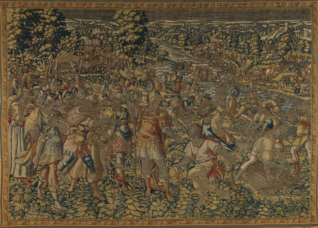 Antique Mid-16th Century Historical Brussels Tapestry